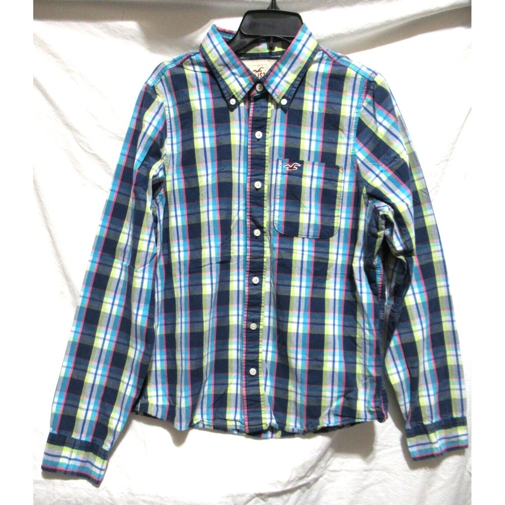 American Eagle Outfitters Men's XL Cotton Multicolor Plaid Button Down Shirt